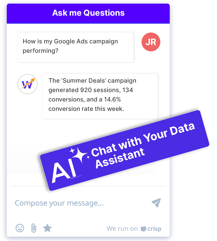 This image reflects how client reporting can be done with statnexa AI feature