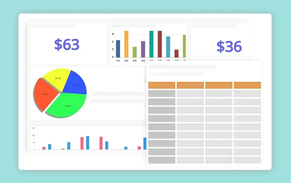 analyze marketing reporting dashboard with visual data