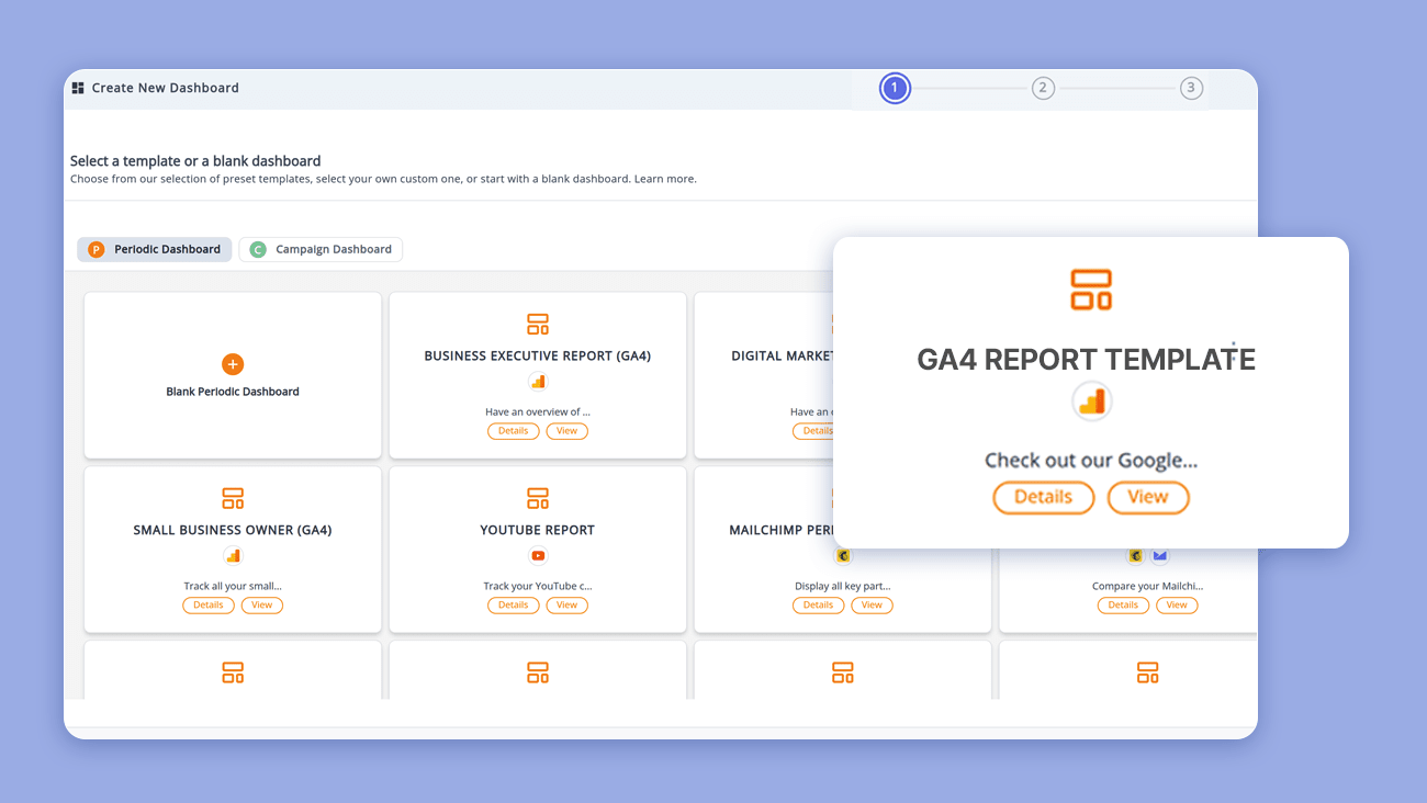 An example of how to create and deliver client reporting dashboard very easily with statnexa marketing analytics tool