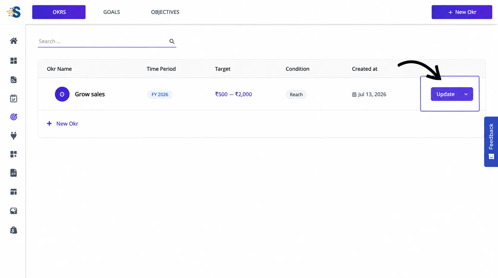 Manage and Update OKRS